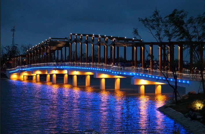大桥夜景照明效果图